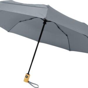 Bo 21" Vollautomatik Kompaktregenschirm aus recyceltem PET-Kunststoff